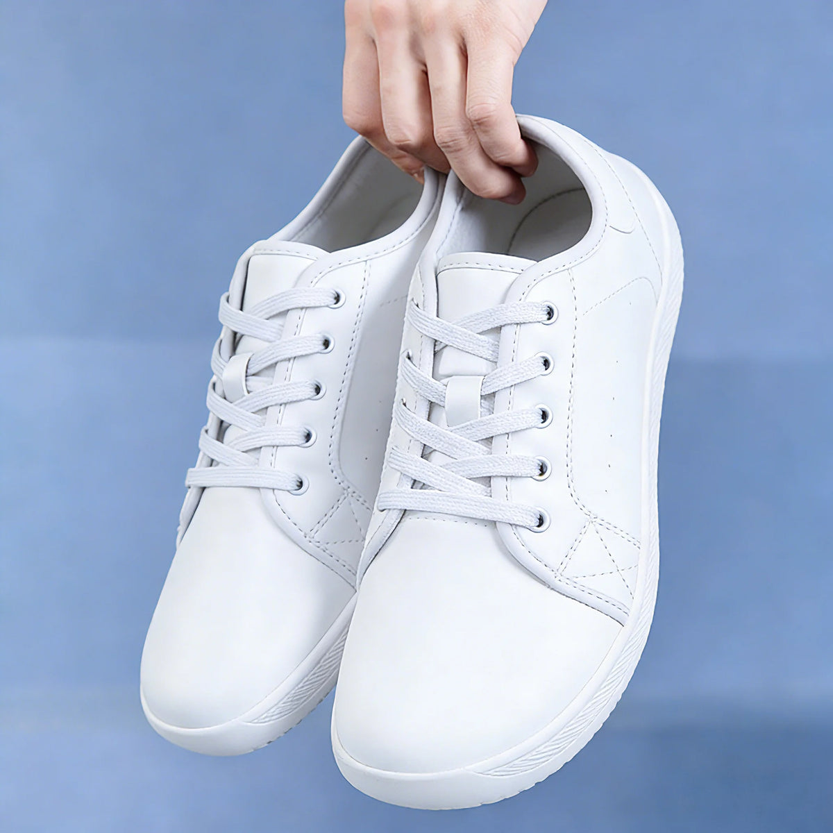 Teresa Zapatillas Blancas de Cuero Minimal
