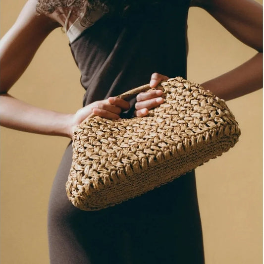 Zoe Bolso Clutch de Rafia