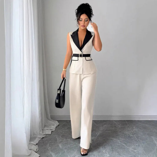 Ariadna Conjunto Chaleco Estructurado y Pantalón